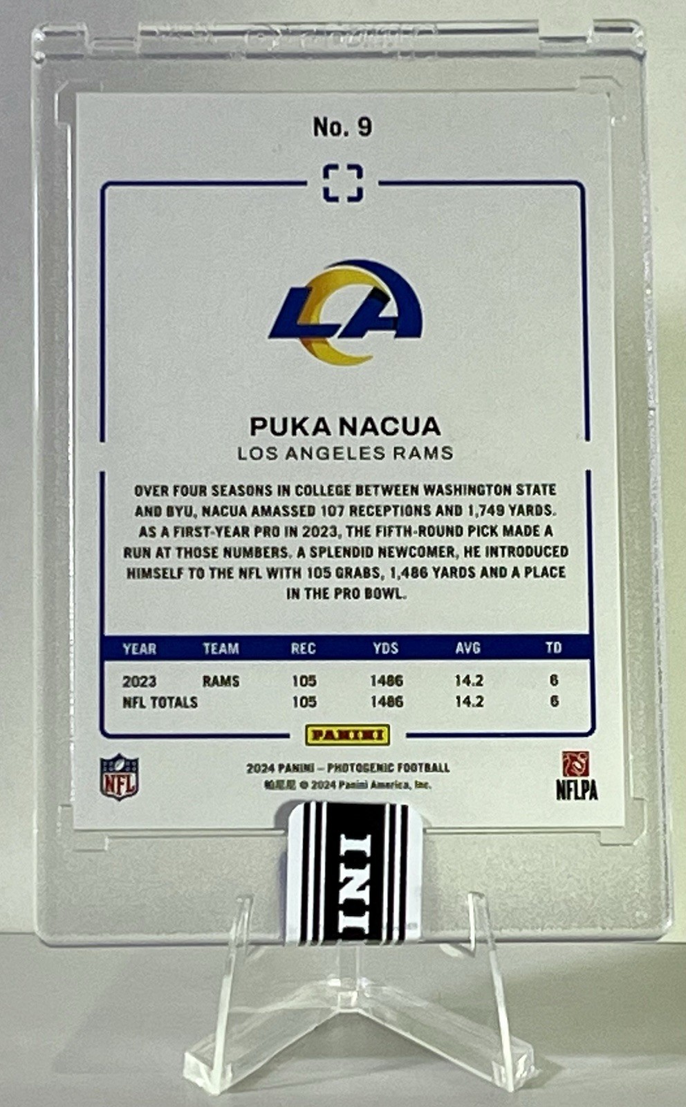Puka Nacua Rare Panini Insert – LA Rams Rookie Star SP /5