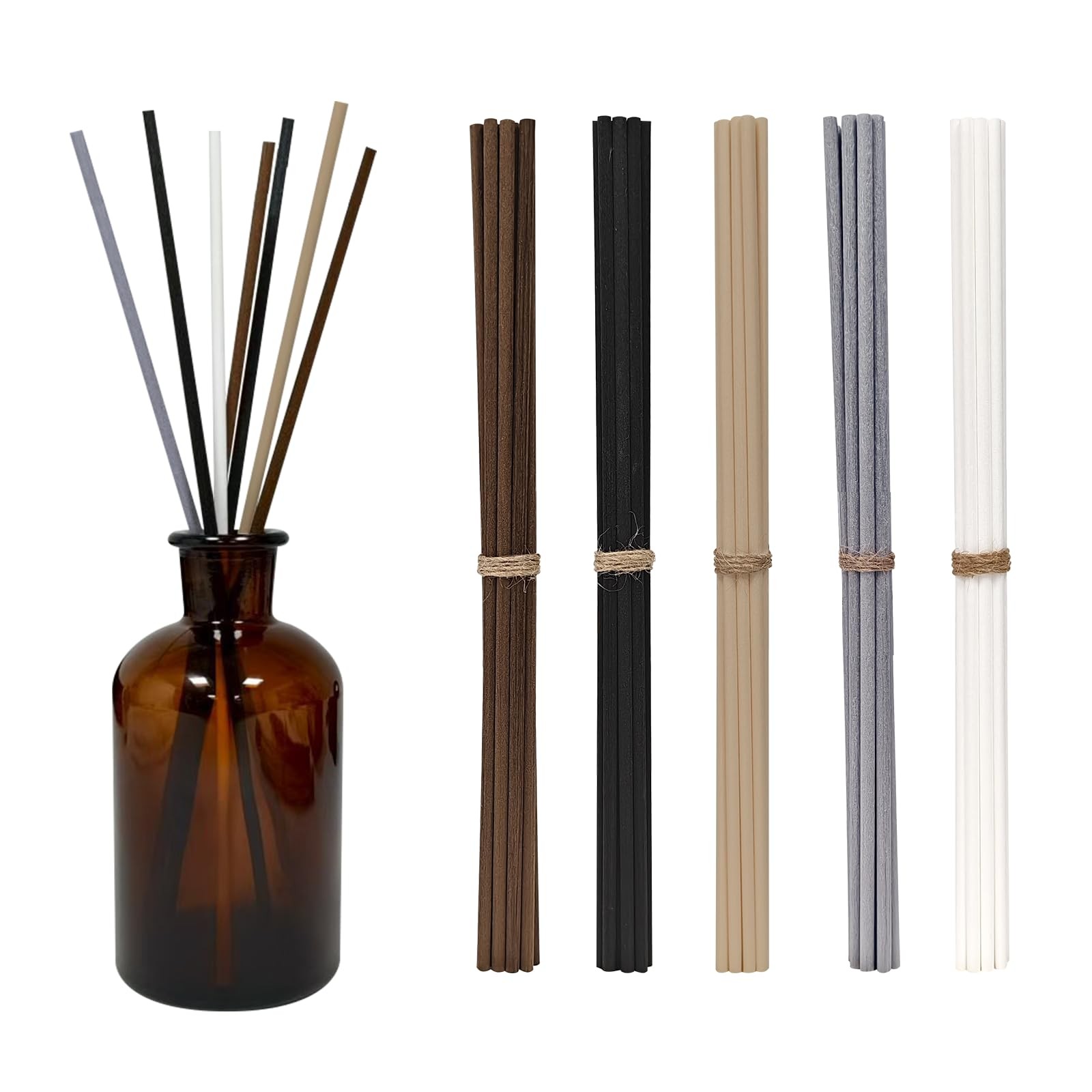5 Mixed Colors 10inch Diffuser Replacement 3mm x 25cm (60pcs), 5