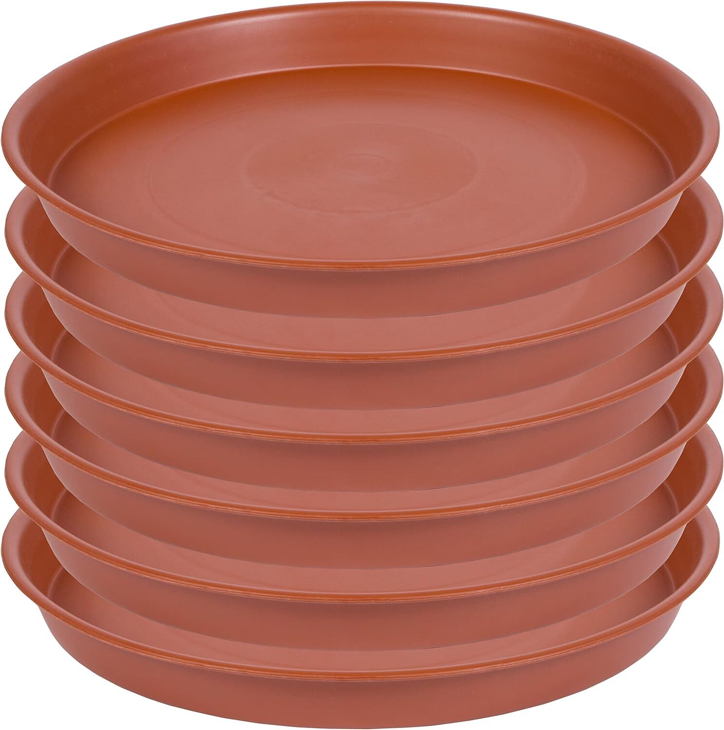 6 Pack of 12 inch Plant Saucer, Heavy Duty Plastic 12″, Terracotta