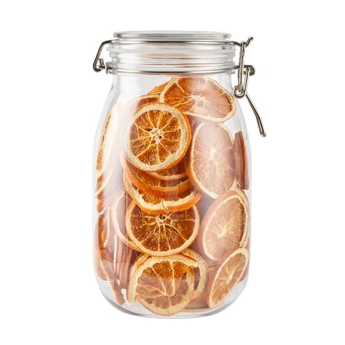 Restaurantware Food Container 2 Count 56 oz Plastic Airtight HInged Lid Jar Stor