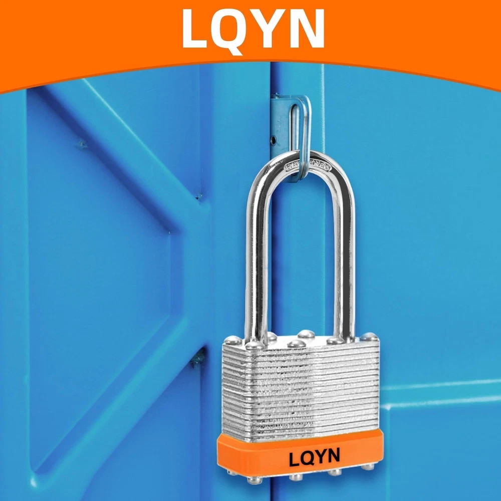 LQYN 12 Laminated Keyed Alike Padlocks 40mm Long Shackle Storage