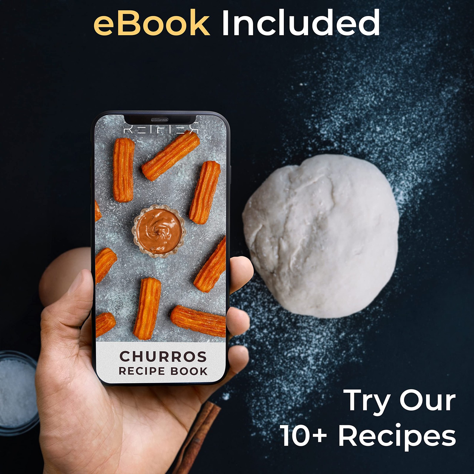 Churrera Churro Maker Machine – Free Recipe eBook Included – 8…