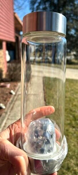 NEW VitaJuwel Via Balance Gem Water Bottle Sodalite, Chalcedony, Clear Quartz