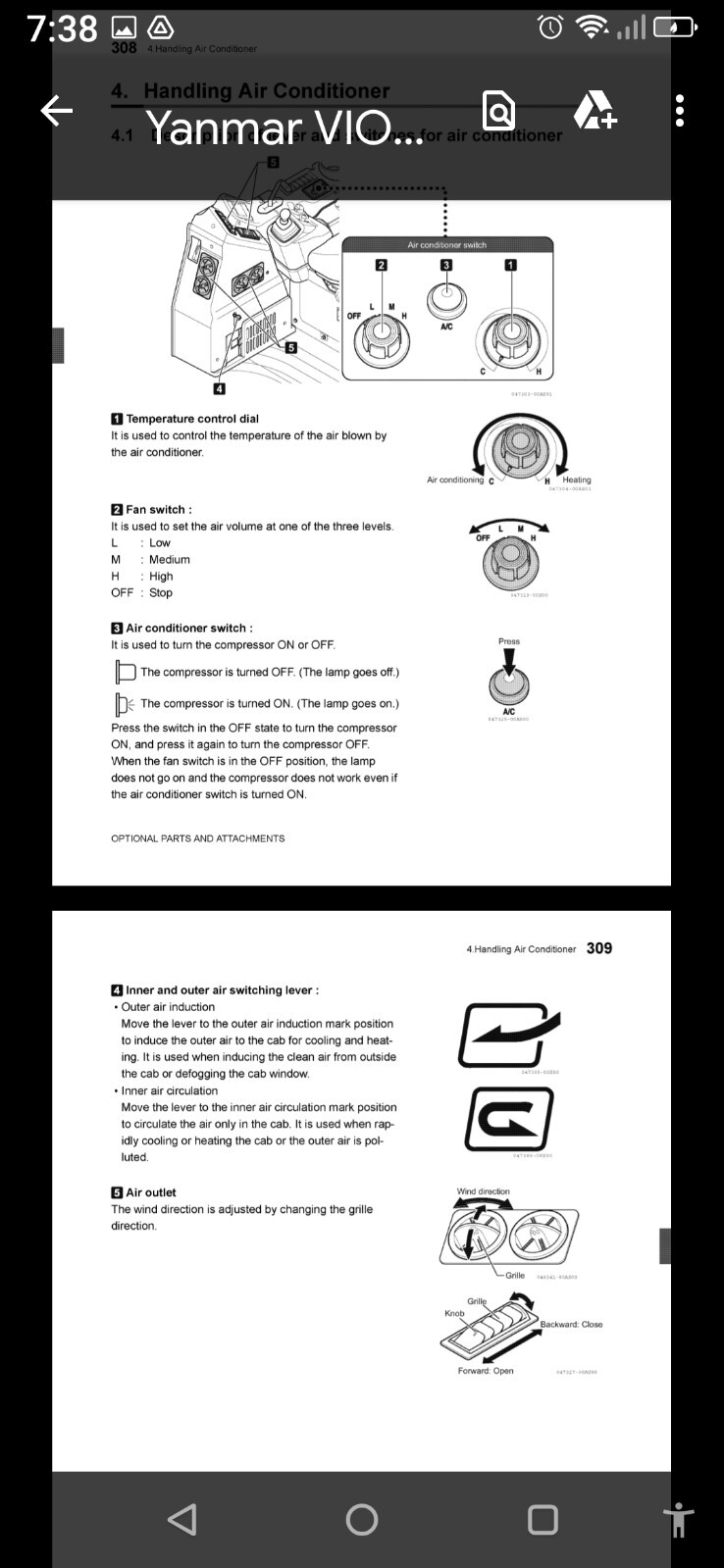 YANMAR ViO30-6B ViO35-6B OPERATION REPAIR MAINTENANCE PDF MANUAL 330Pgs