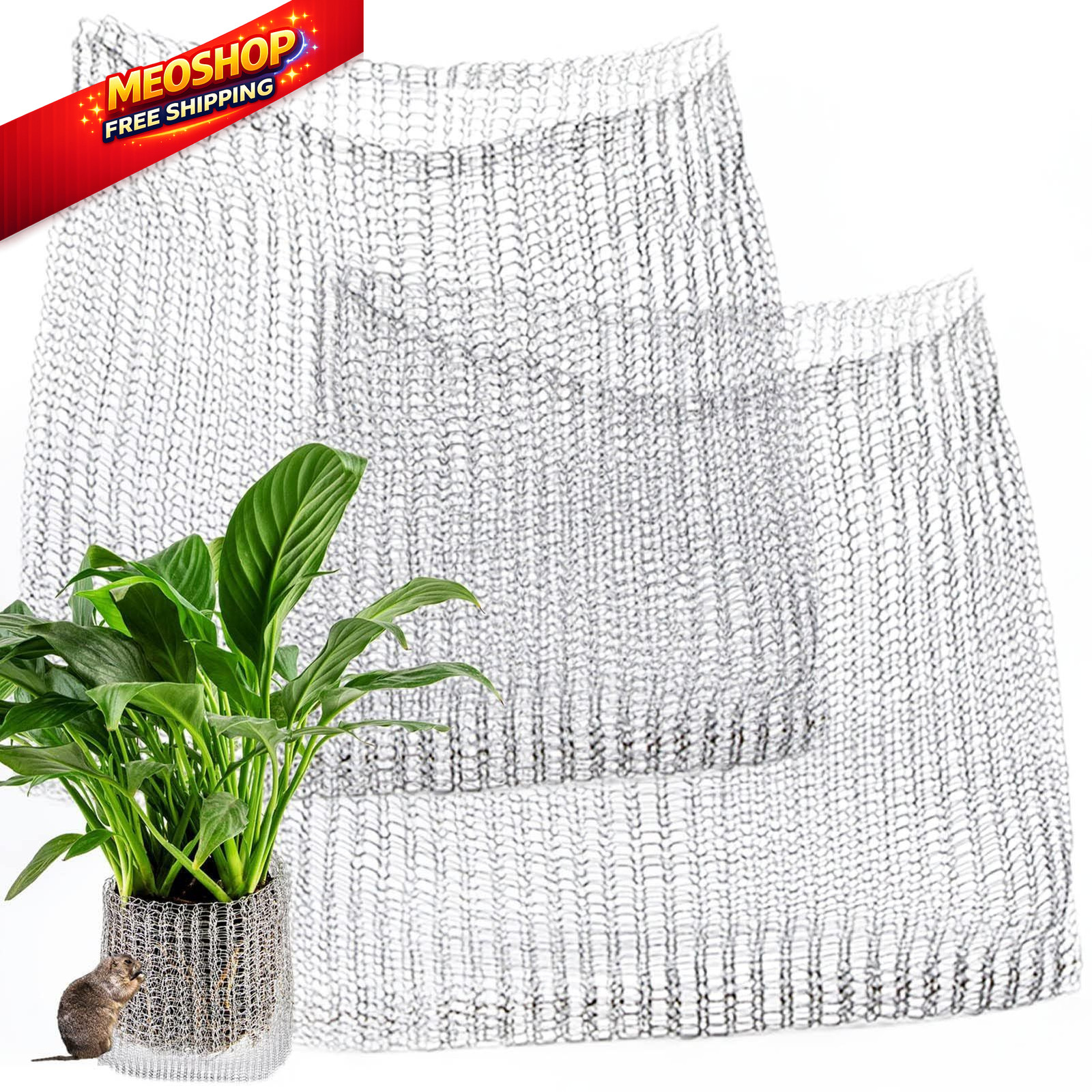 2 Packs 15 Gallon Root Guard Gopher Proof Wire Basket Mole 15 Gallon, Silver