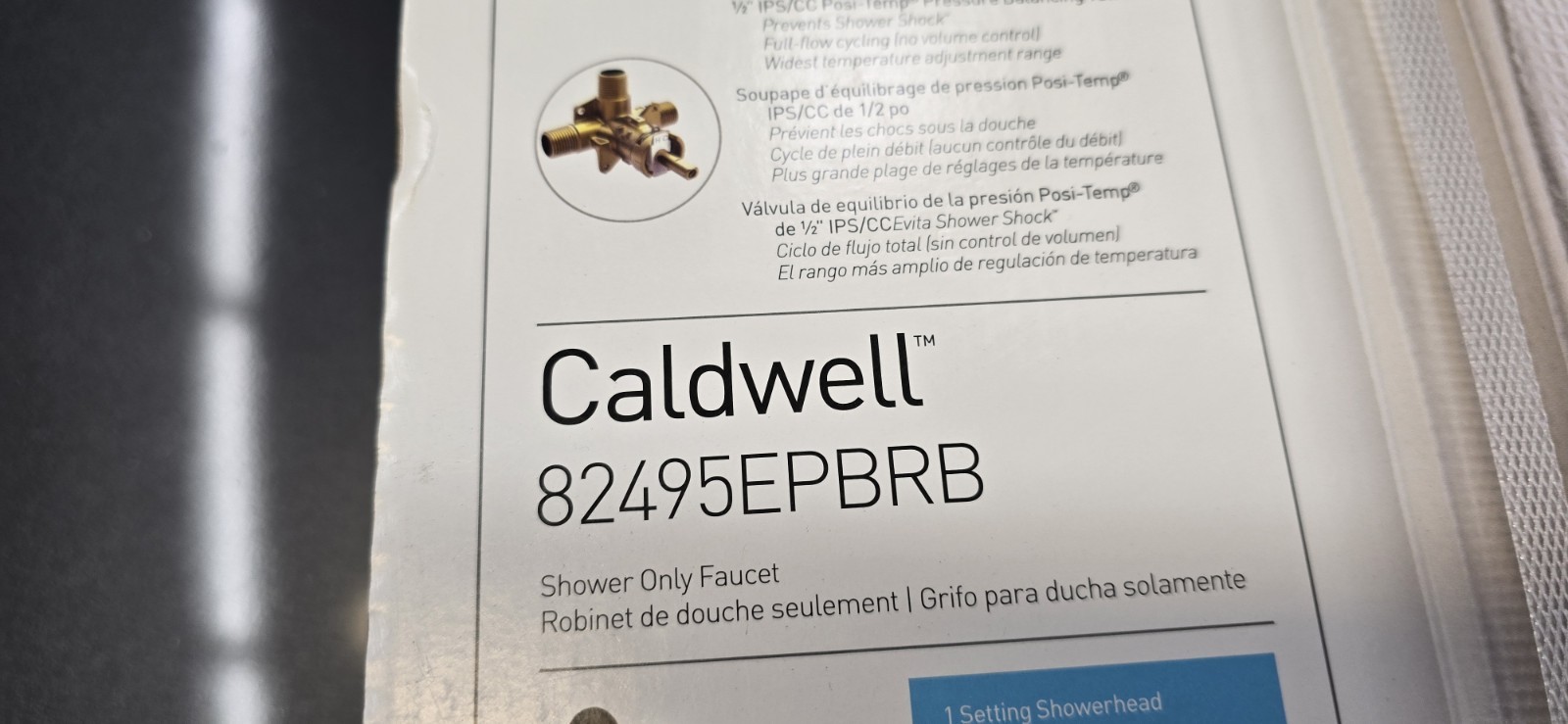 Moen 82495EPBRB Handle Posi-Temp Shower Faucet & VALVE Mediterranean Bronze