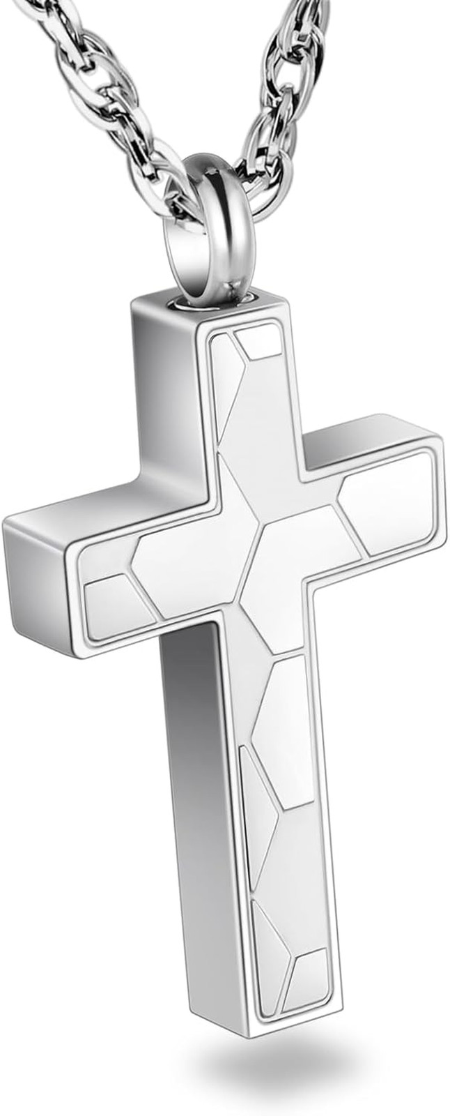 Urn Necklaces for Ashes for Women Men Cross Cremation Jewelry Stainless Steel Me