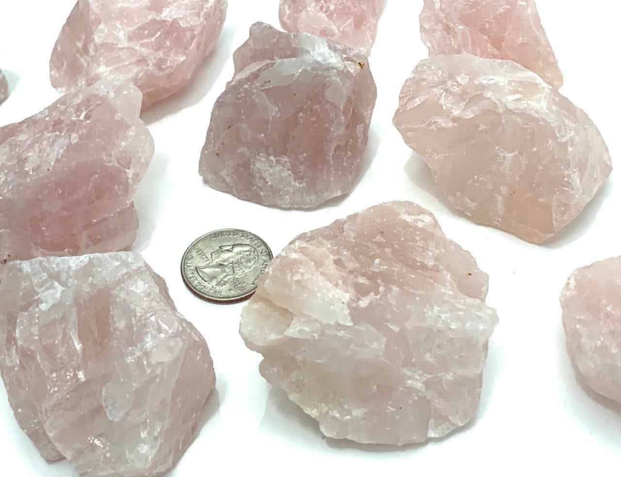 1 LARGE 2″-2 1/2″ NATURAL ROUGH CUT ROSE QUARTZ MINERAL STONE CRYSTAL rk29 pink