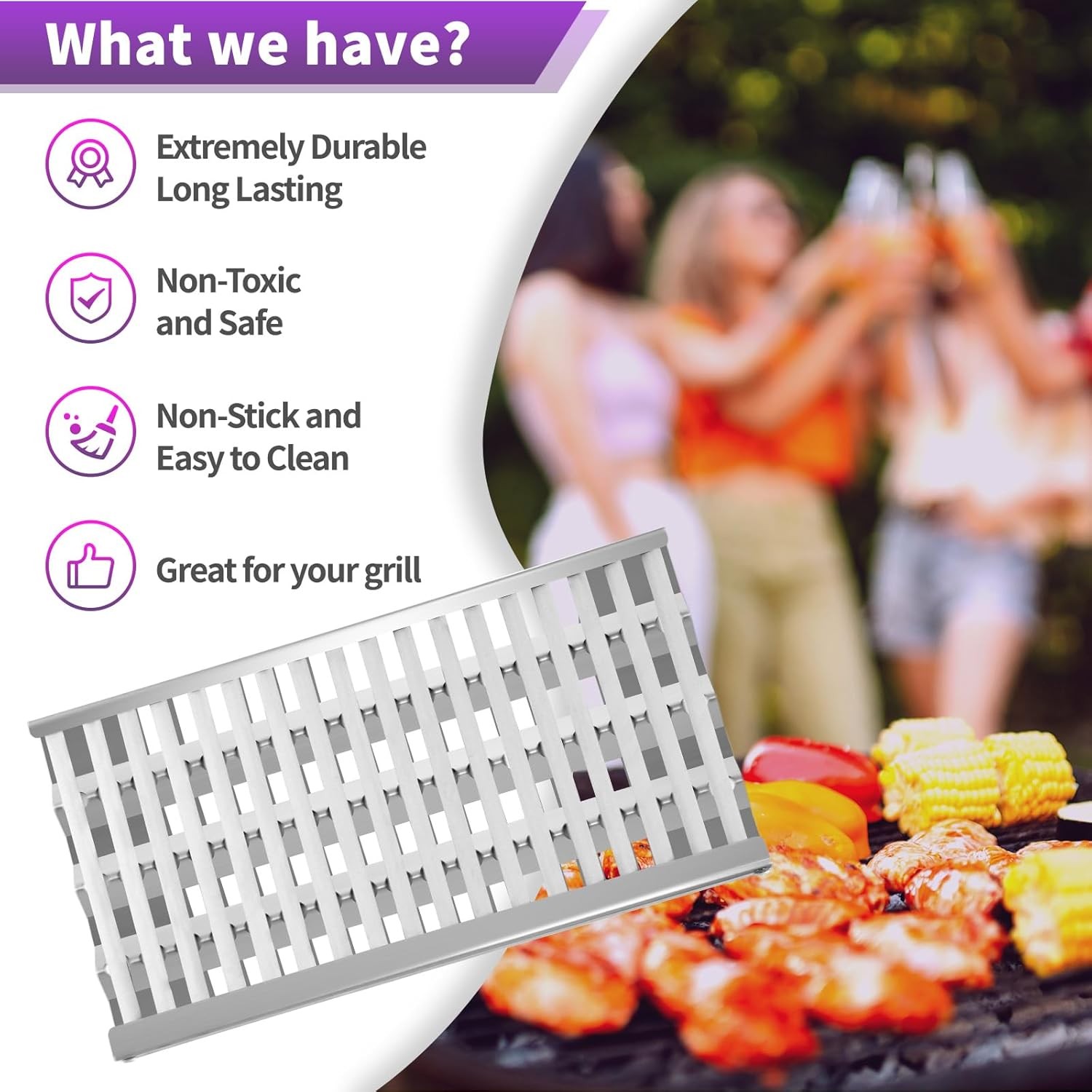 54801 9MM Stainless Steel Grill Grate with 92911 Heat Plate Shield for DCS…
