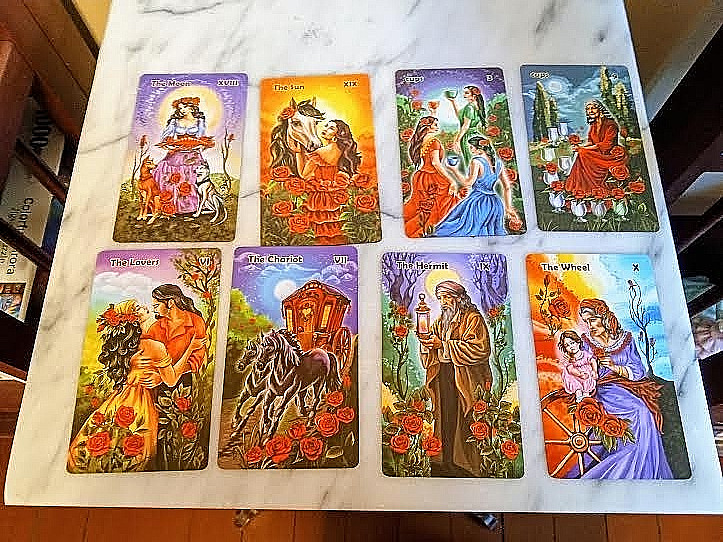Red Rose Tarot Roxana Paul gypsy and roses theme indie deck exotic