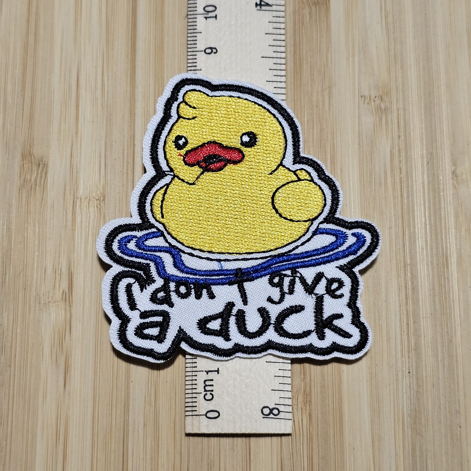 P178 CRAZY LOL DUCK PATCH HILARIOUS JOKE RUBBER DUCKY FUNNY SWIMMING RUBBERDUCK