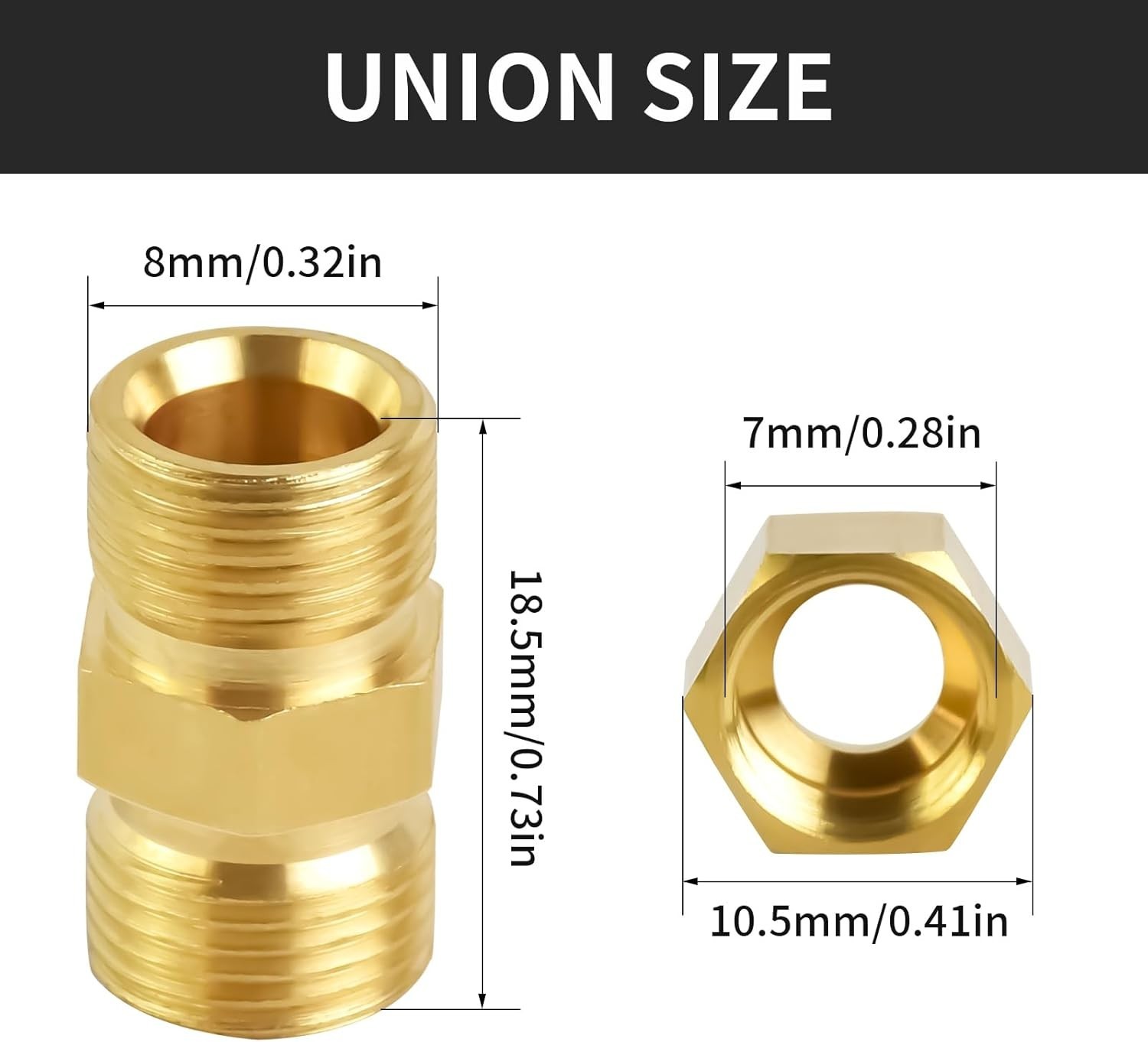 High Pressure Compression Fitting Kit 3/16 Inch Brass Fittings 8 Pieces