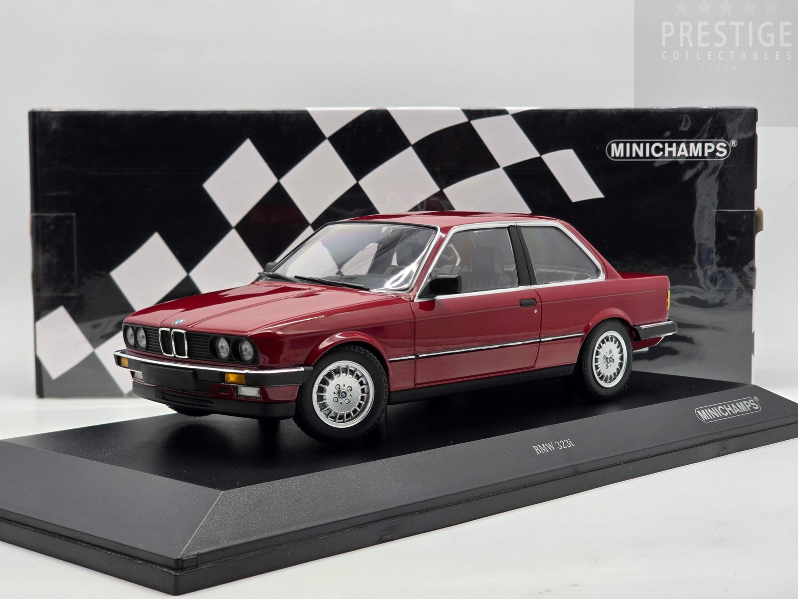 Minichamps 1982 BMW E30 323i Coupe Carmine Red 1:18 – New