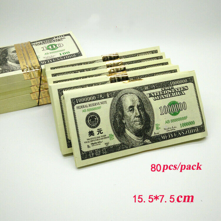 80 Pcs Chinese Joss Paper Money Ghost money Hell Money U.S. Dollar for Funeral