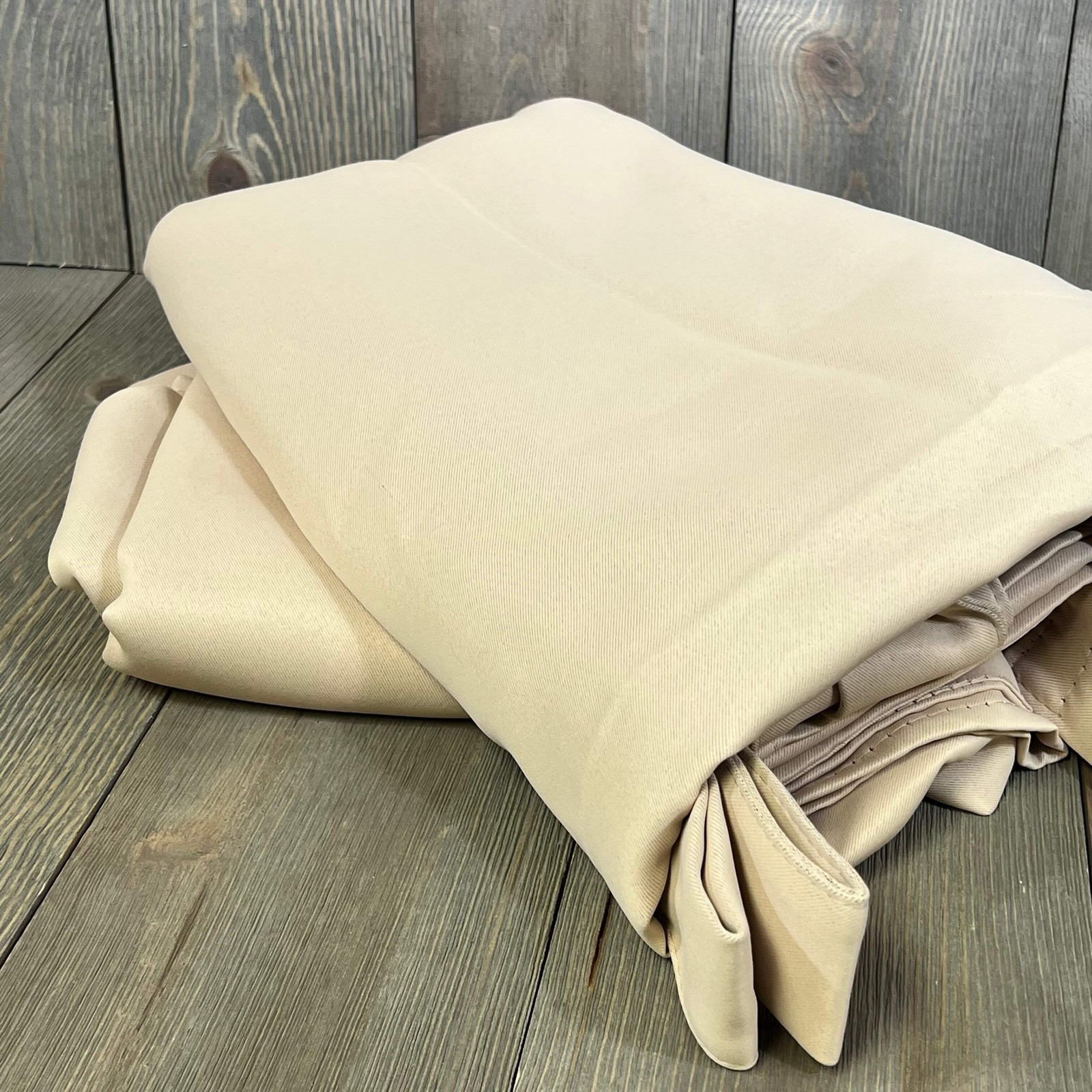 RYB HOME Outdoor Waterproof Curtains 2 Panels, 52″x108″, Beige