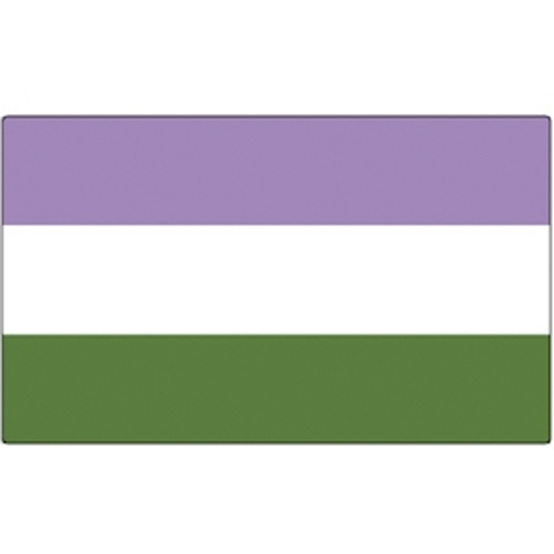 Pride Shack – GenderQueer Queer Gender Pride – Rectangle Car Bumper Sticker 3×5