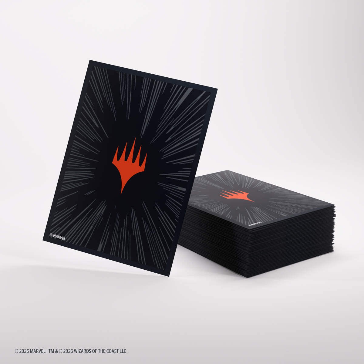 Gamegenic Premium Double Sleeving Pack: Marvel Super Heroes – Comic Burst Black
