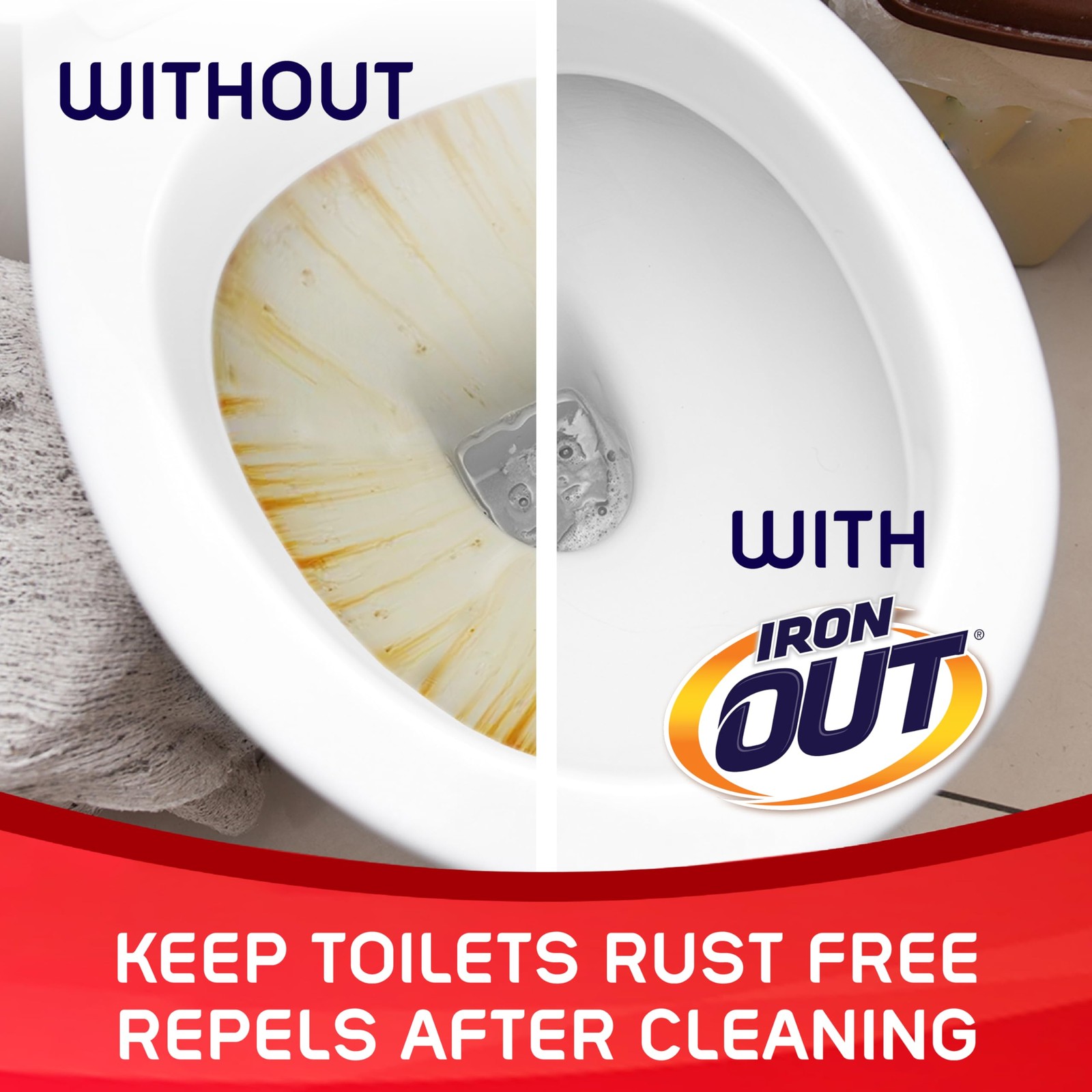 Iron OUT Automatic Toilet Bowl Cleaner Tablets, 6 Count (Pack of 1), White