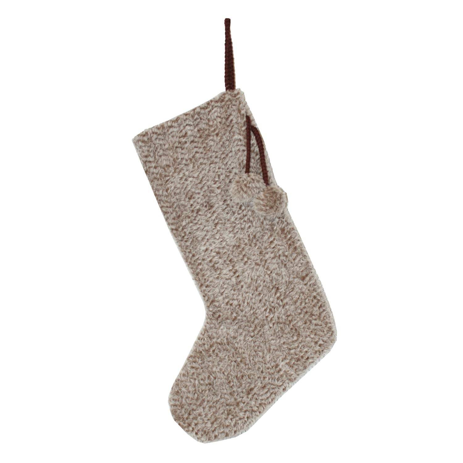 28963 – 21″ Christmas Stocking with Brown and White Fur |Pod 2-53|