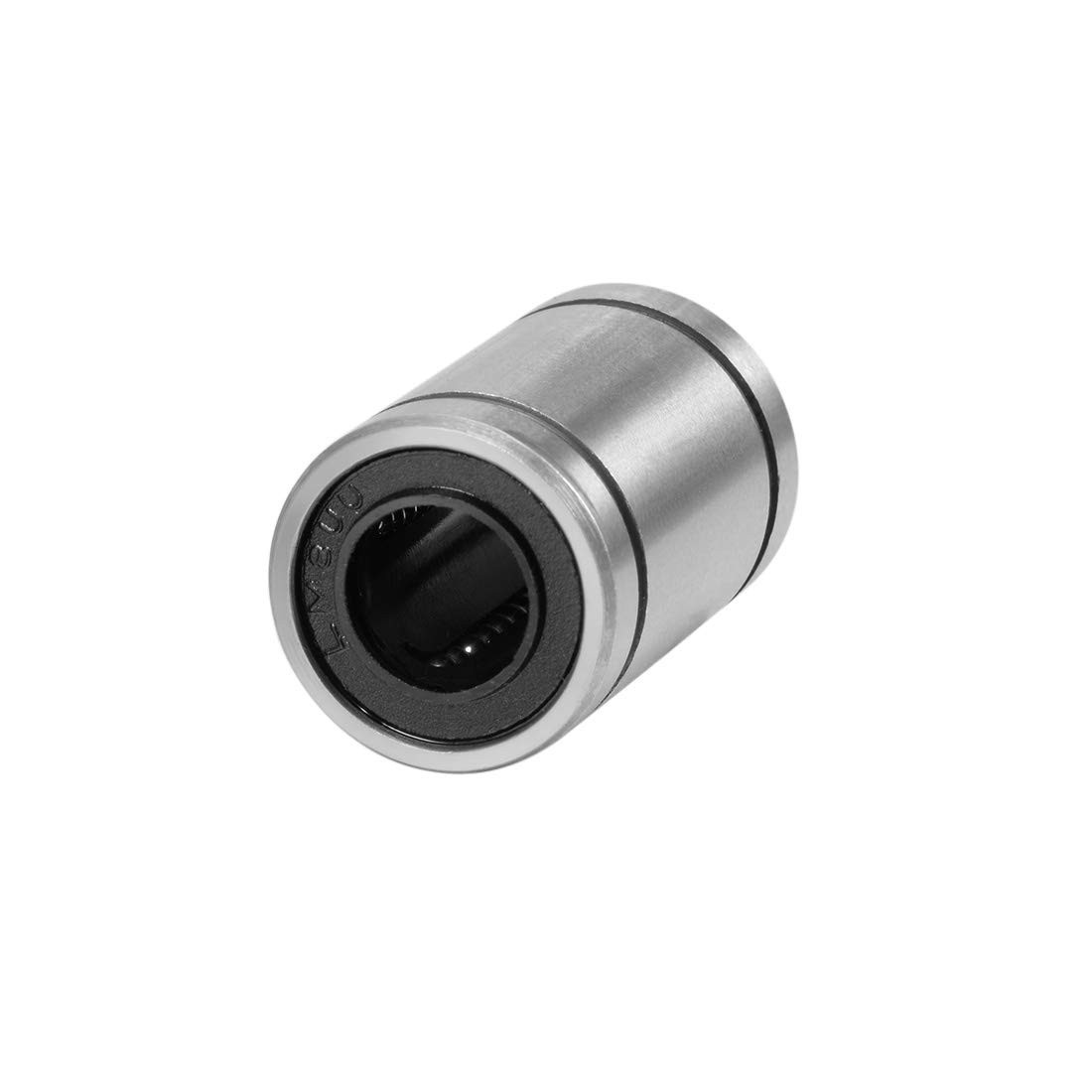 uxcell LM8UU Linear Ball Bearings 8mm Bore 15mm OD 24mm 8mm, Silver Tone