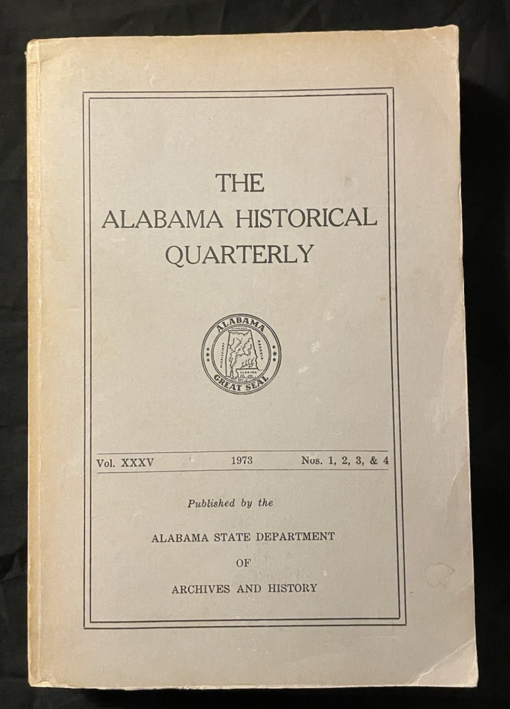 1973 -The Alabama Historical Quarterly: Pike County Tomb Records Vol. XXXV + Map