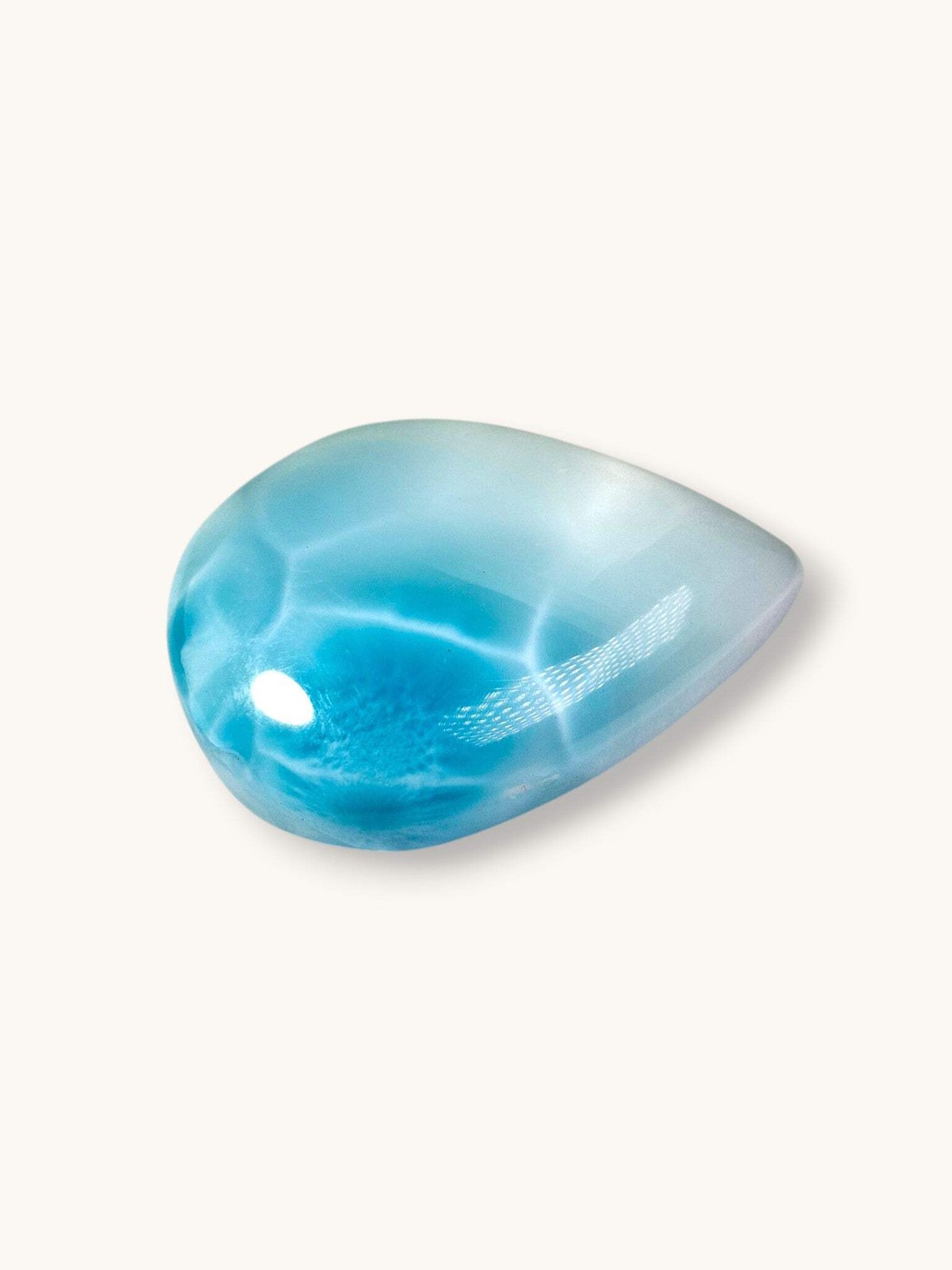 106 CT Natural Dominican Nice Blue Larimar Stone Cabochon