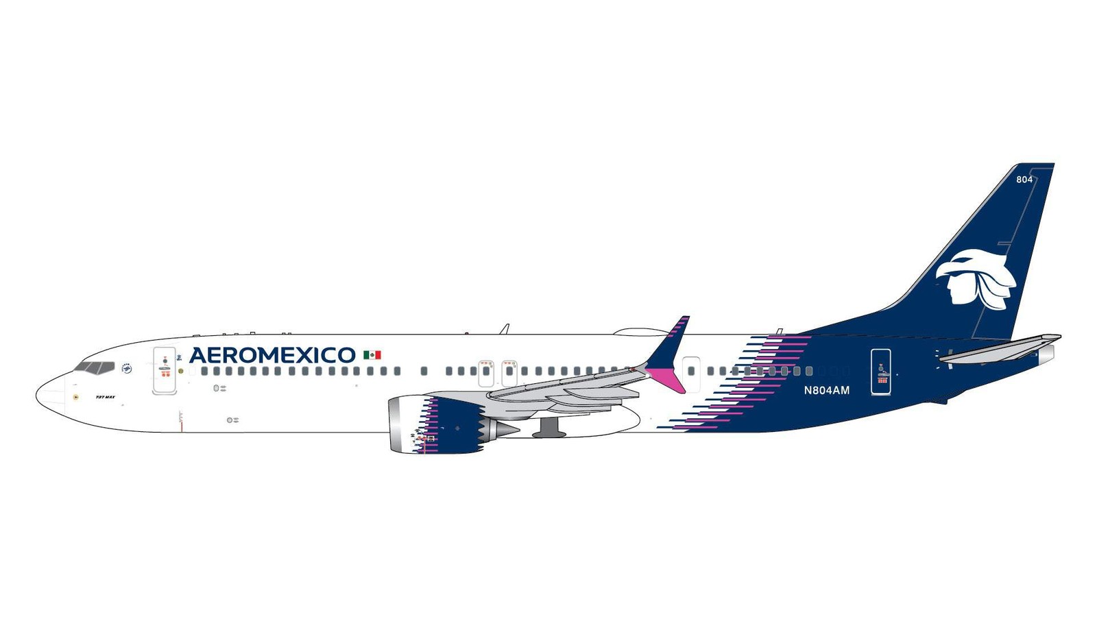 Aeromexico 737 MAX 9 N804AM Gemini Jets 1:400