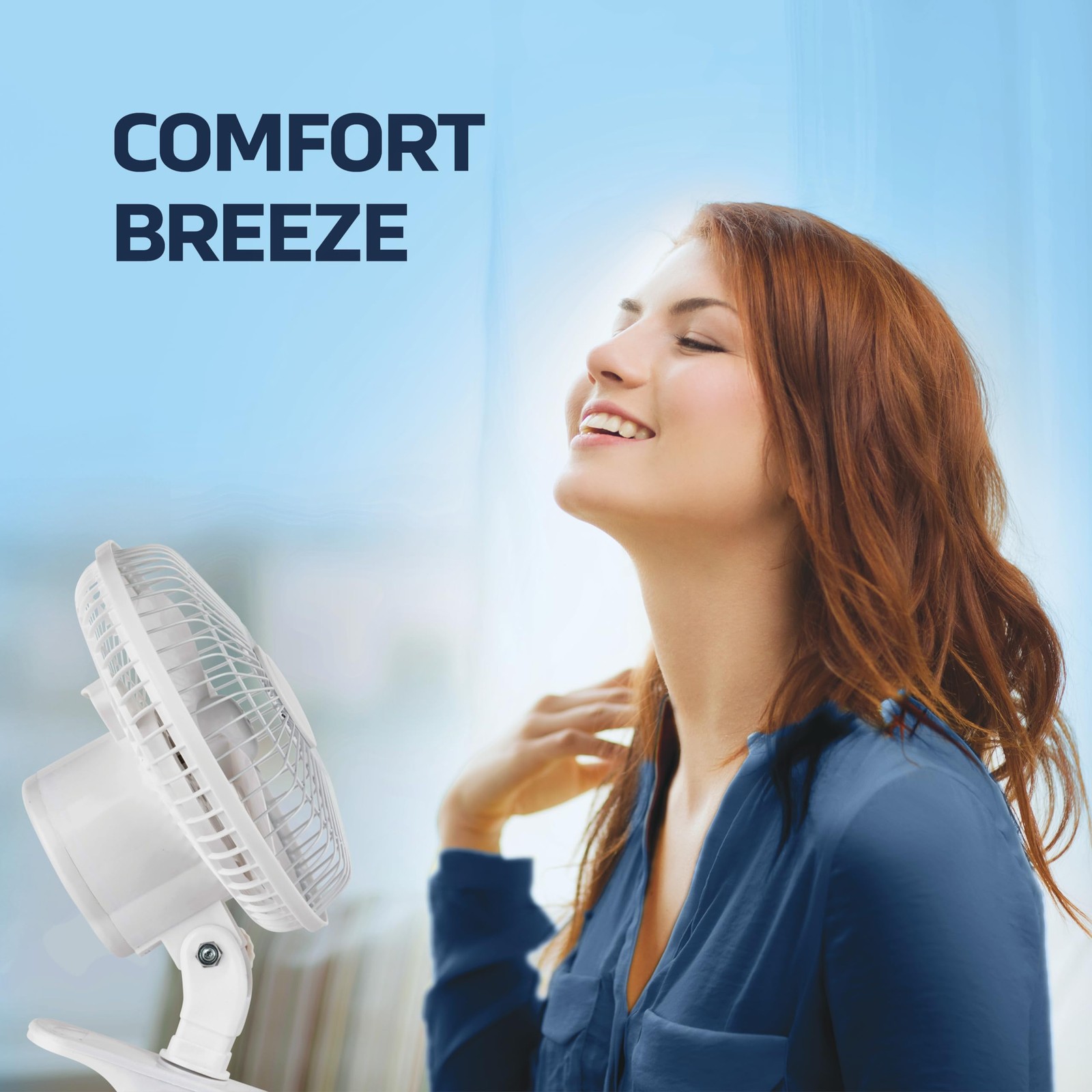 NEXAIR 6-Inch Clip on Fan, 360 Degree Rotation, Two Speed 6 inch, White