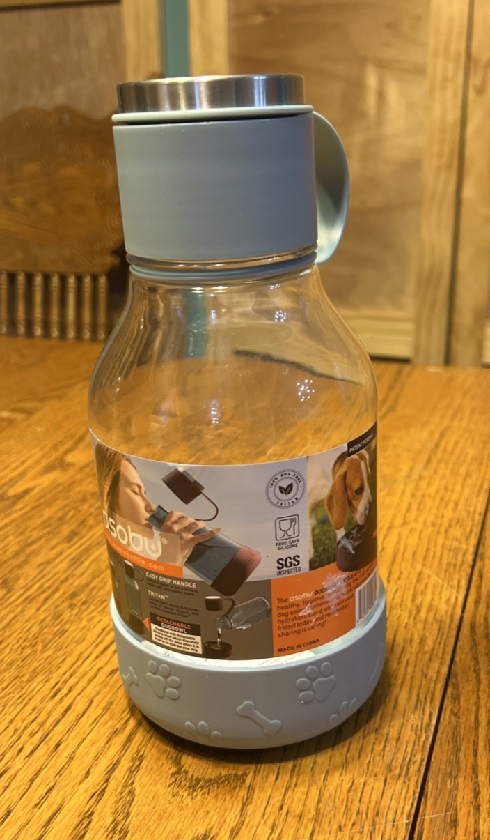 Asobu Tritan Water Bottle With Dog/Cat Bowl 50 Oz/1,5L Brand NEW!