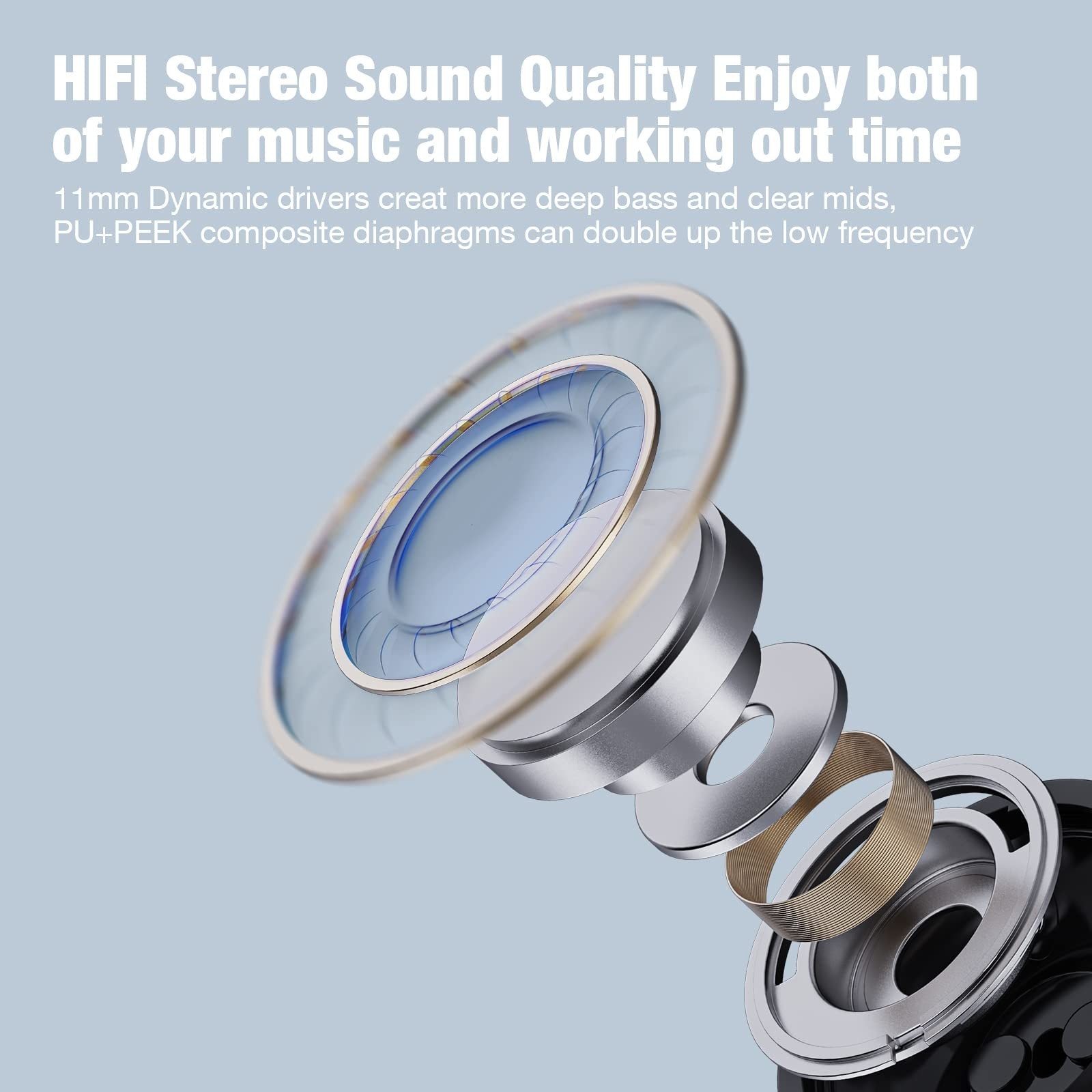 Boean Bluetooth Headphones, Bluetooth 5.3 Wireless Headphones with 16 Hours P…