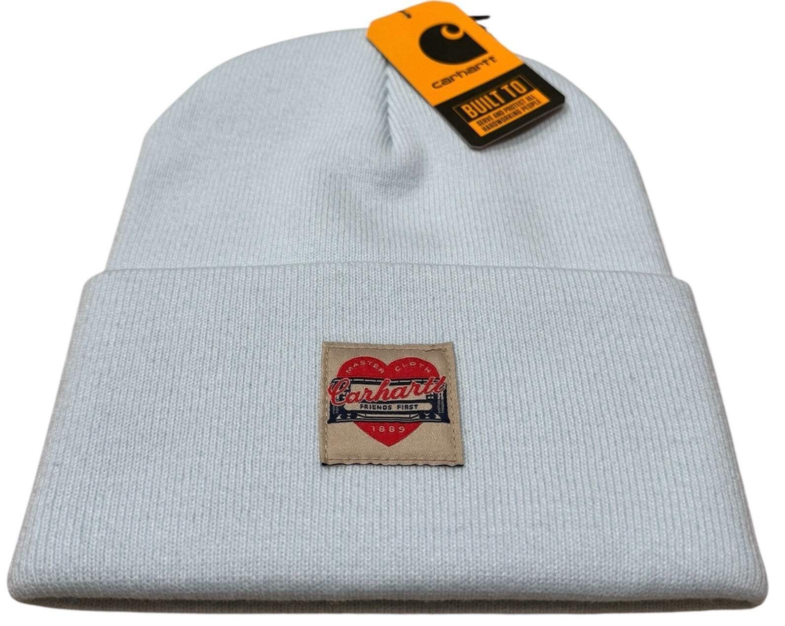 Carhartt Light Blue Heart Patch Ladies Beanie ~ NEW ~ 107409-HN6