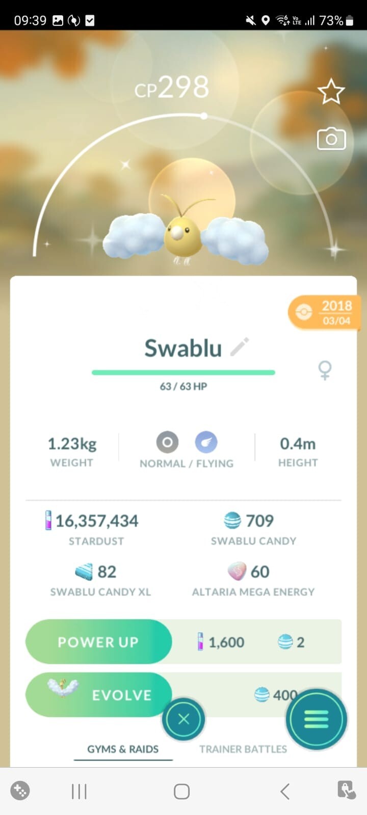 ✨ GUARANTEED LUCKY! SHINY SWABLU!!! – ONLY 20K STARDUST TRADE!!! ✨- PKMN GO!