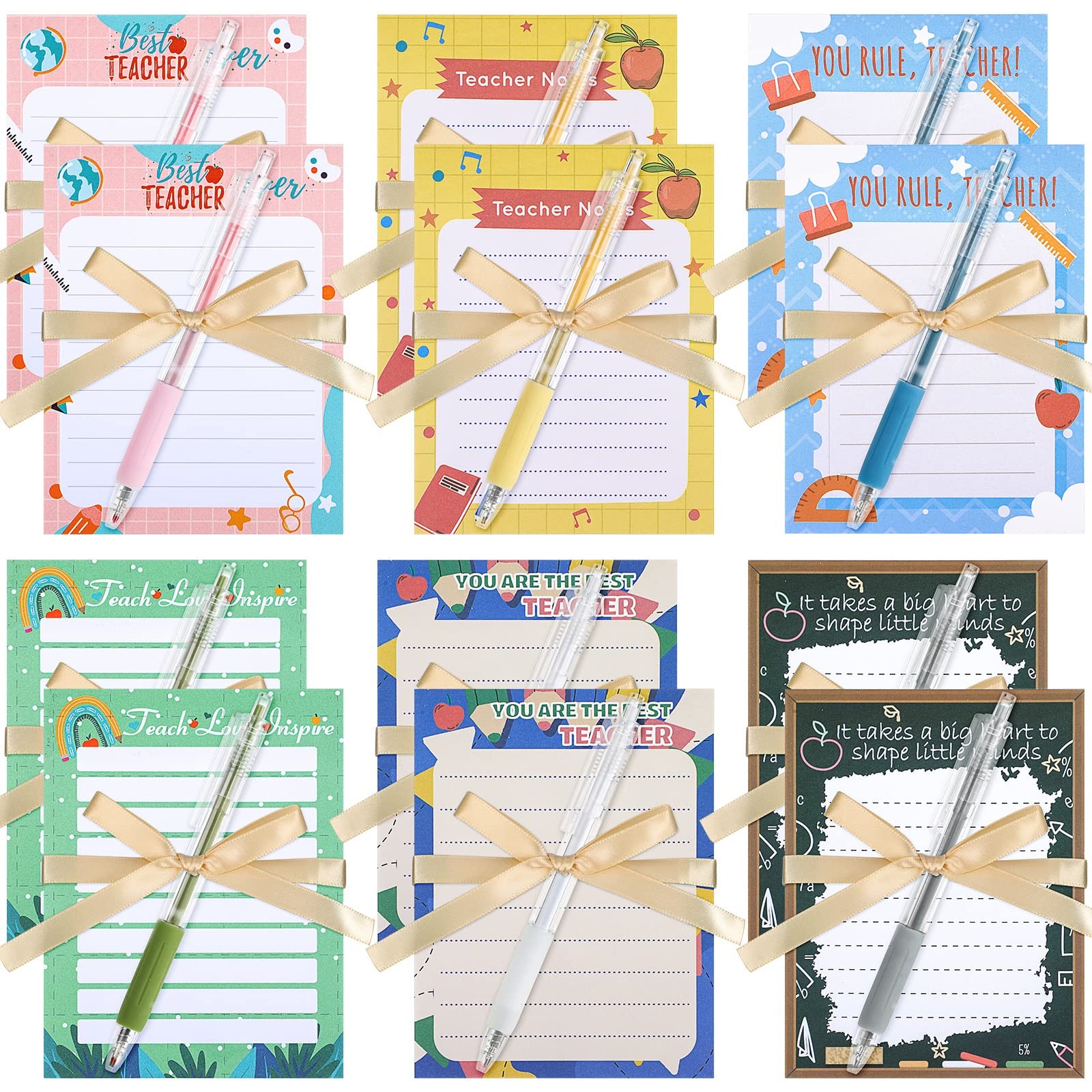 Lincia 24 Pcs Teacher Appreciation Small, Pink, Blue, Green, Yellow, Purple