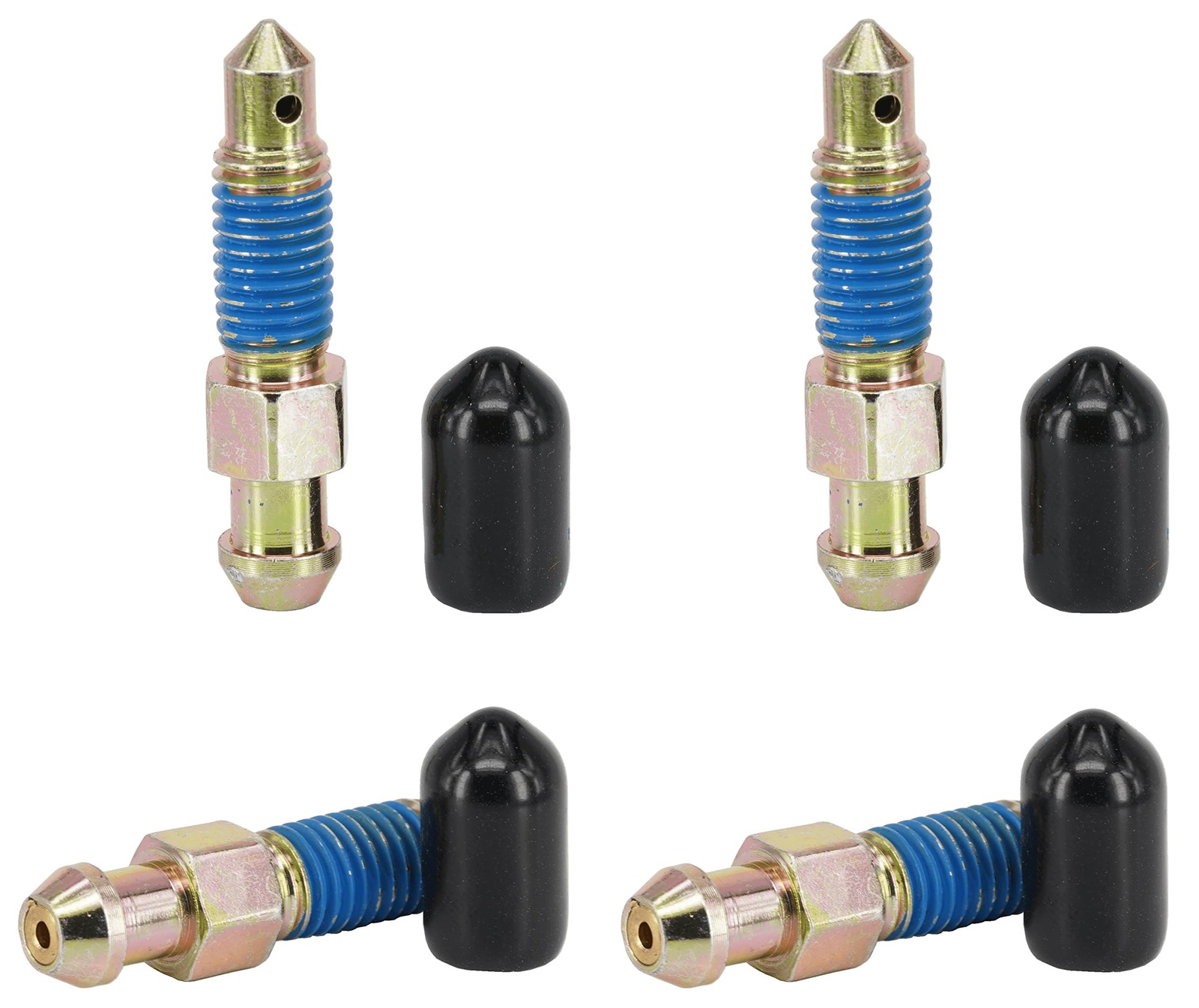 4 PCS Speed Bleeder, M7x1.0-34.5mm, Brake Bleeder Screws, Caps, H9411-4