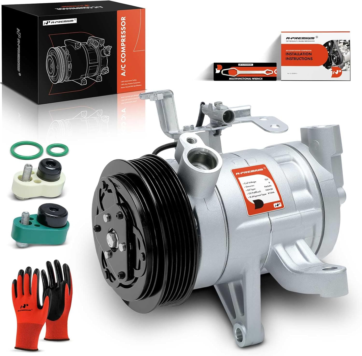 AC Compressor w/Clutch for Subaru Forester 2014-2018 Impreza 2012-2016 2.0L