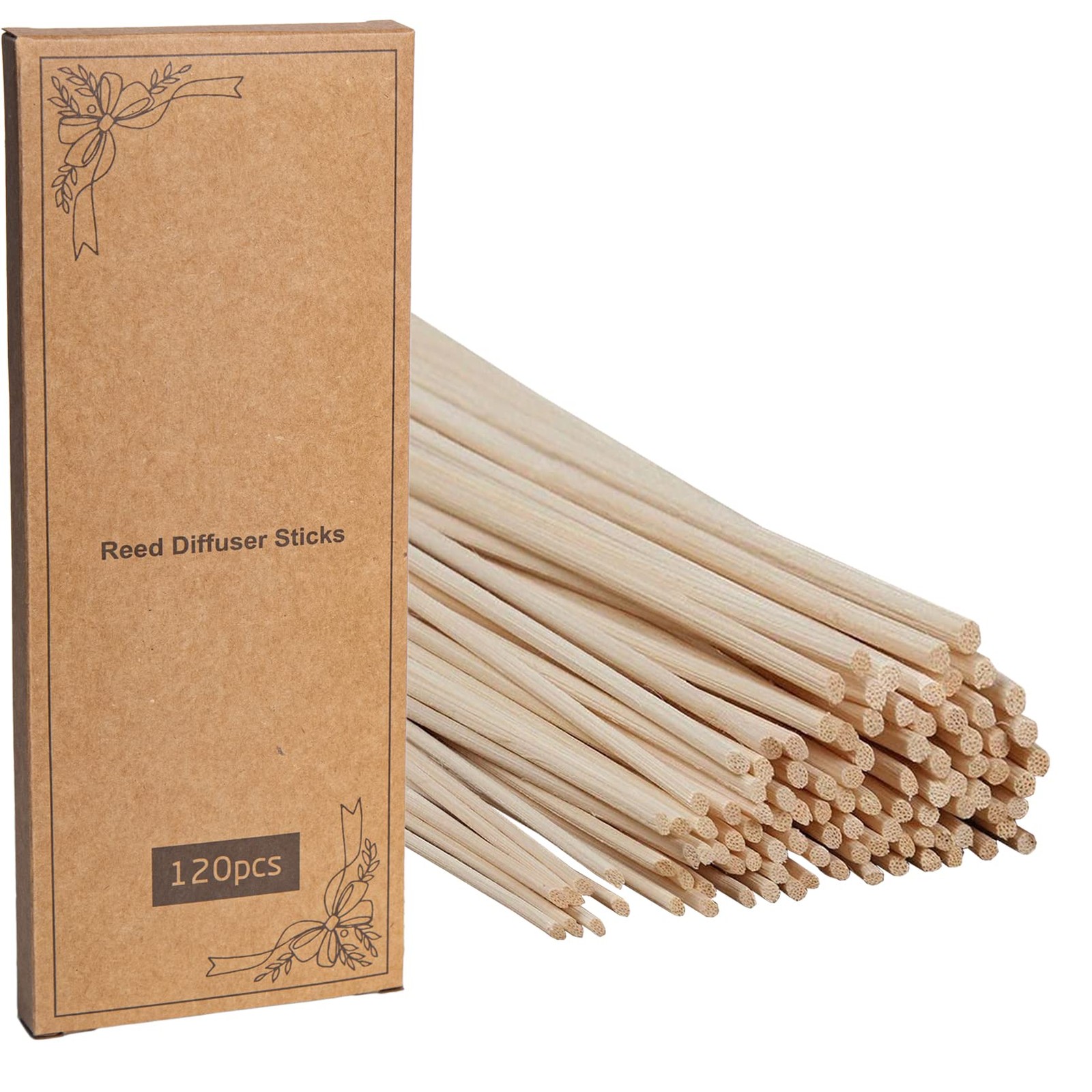 LWH-US 120 PCS Reed Diffuser Sticks,10 Inch Natural Rattan Wood Primary