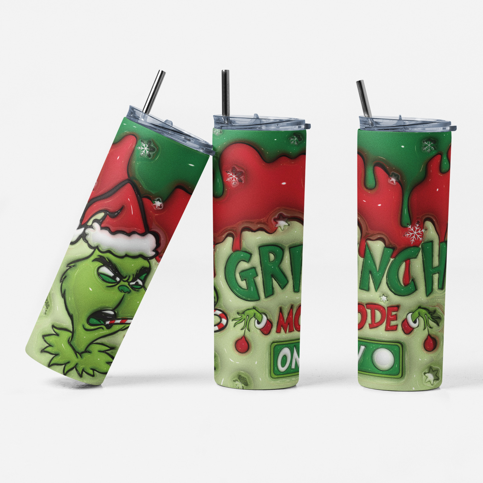 Christmas spirit Holiday Stainless Steel Tumbler with Straw, Hot/Cold Drinks, 20