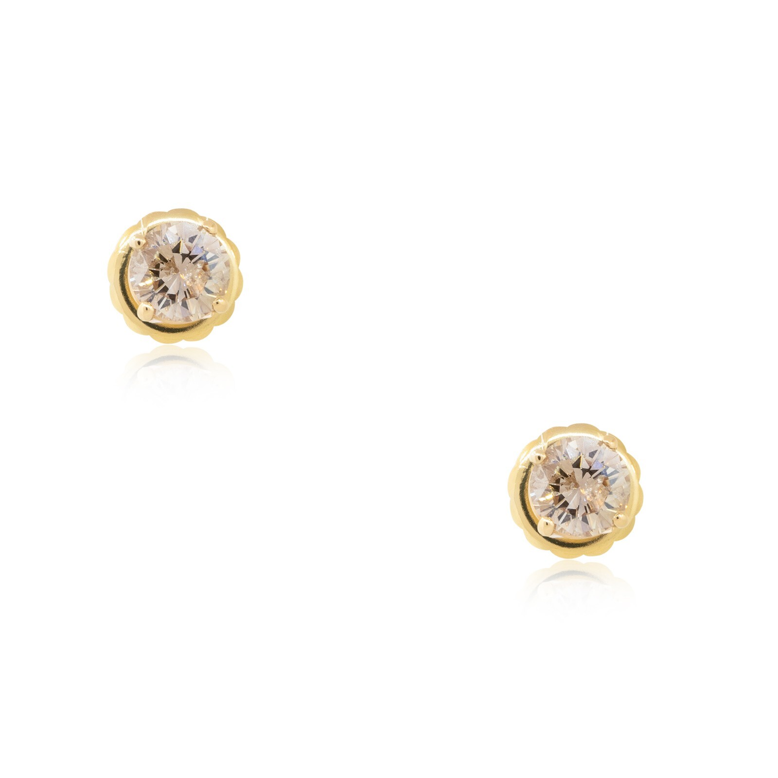 14k Yellow Gold 2.50ctw Diamond Stud Earrings