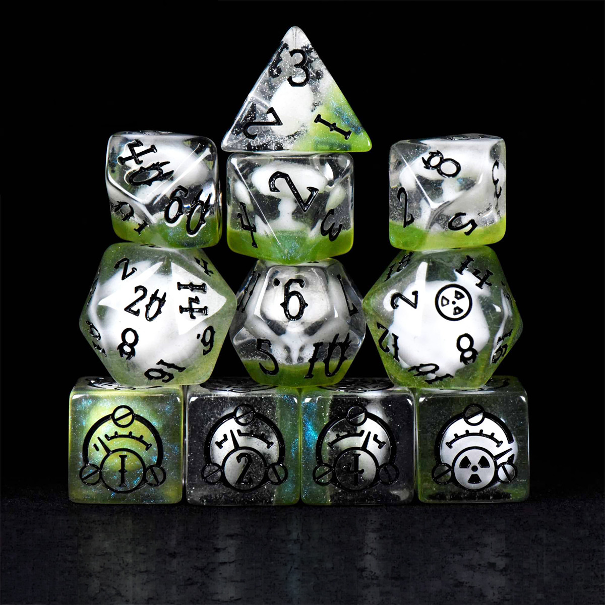 Glow-in-the-Dark “Nuclear Fallout” Dice Set