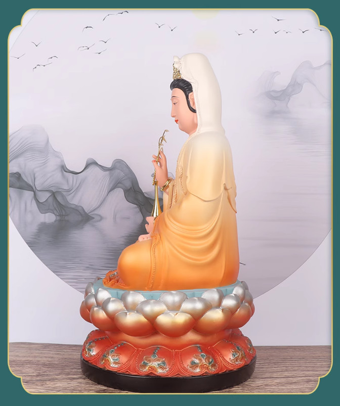 The Goddess of Mercy resin Buddha statue 12 inches 观世音菩萨