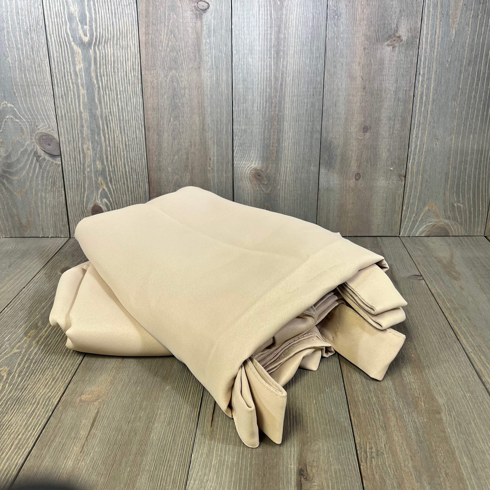 RYB HOME Outdoor Waterproof Curtains 2 Panels, 52″x108″, Beige