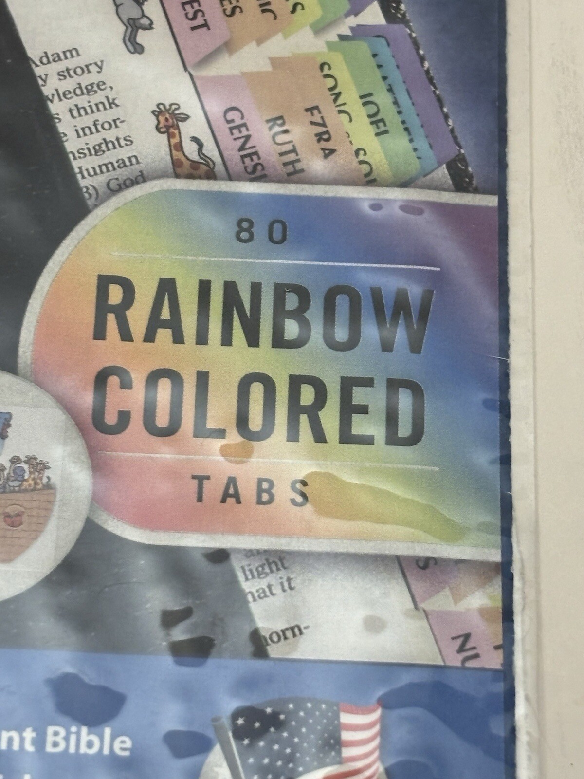 Tabbies Rainbow Bible Indexing Tabs 7 Glossy Rainbow Colors #58349 NEW