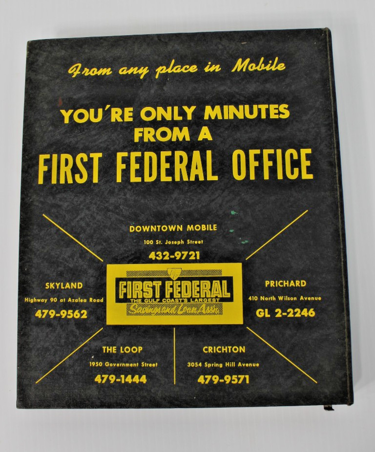 Vintage Mobile, Alabama 1964 Telephone Directory, Daphne, Fairhope, Chickasaw