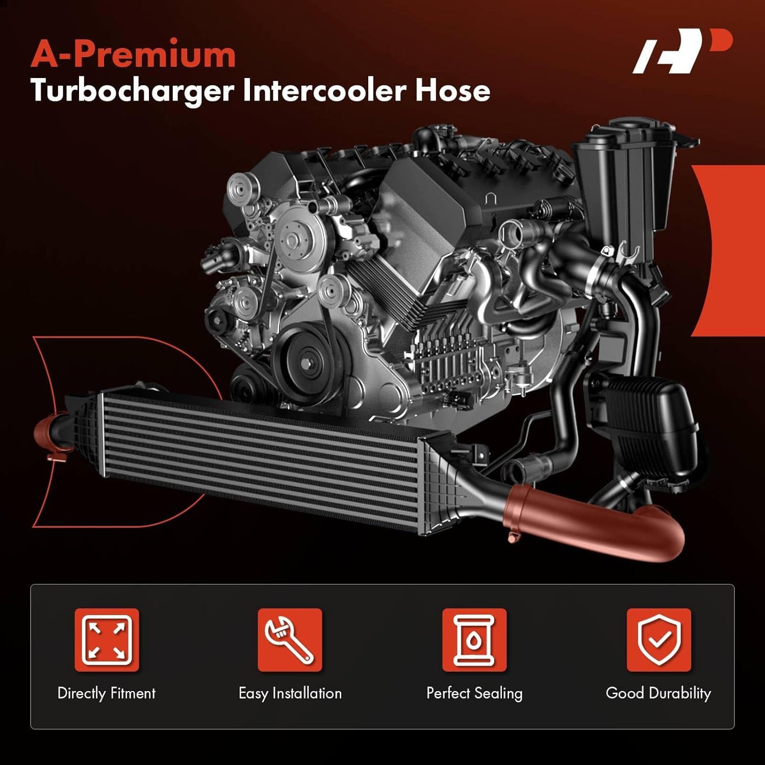 Turbocharger Intercooler Hose for Chevy Chevrolet Cruze 2016-2019 L4 1.4L Turbo