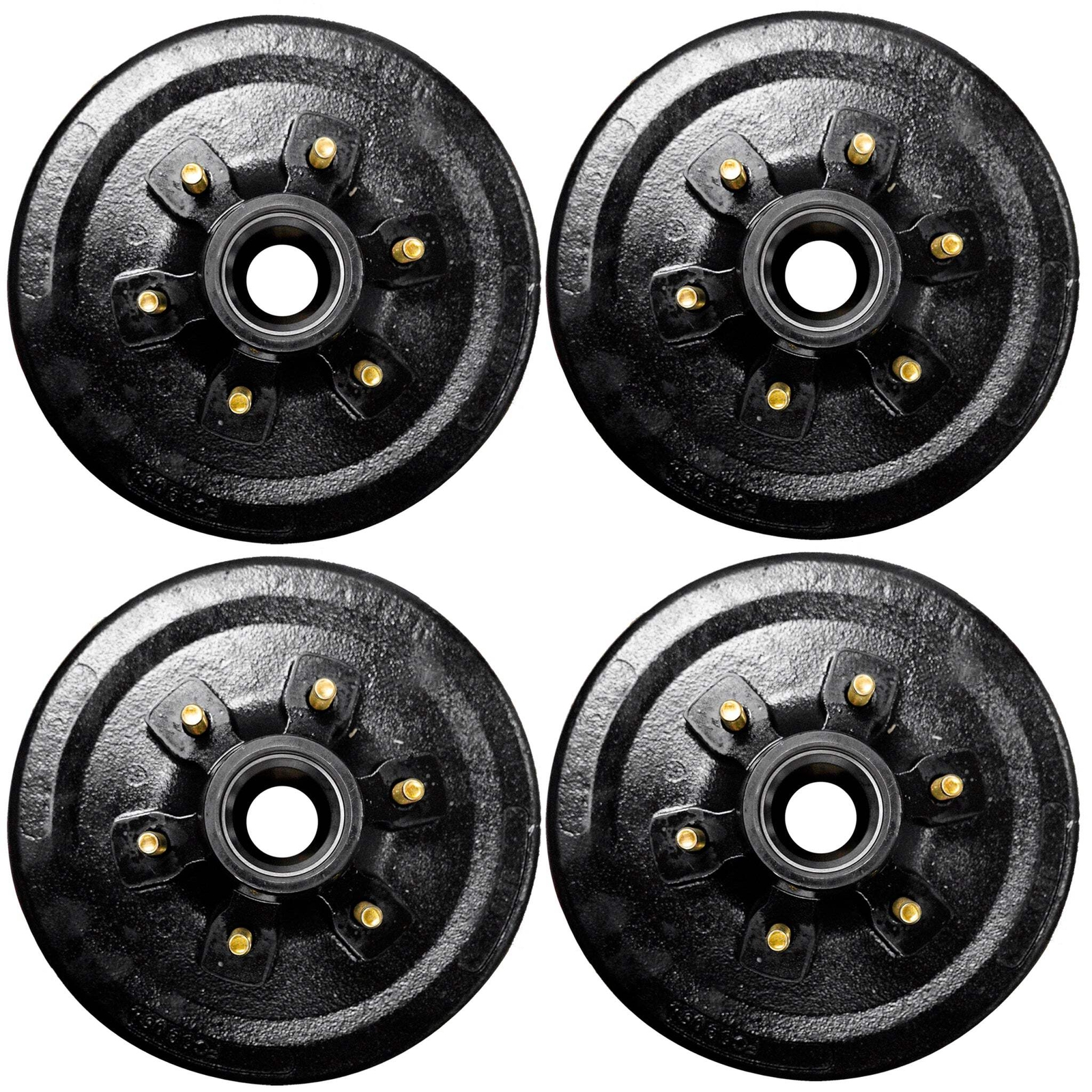 (4) 12 in. X 2 in. Trailer Brake Hub Drum 6 on 5.5″ 6000 lbs Axle 6 on 5 1/2″