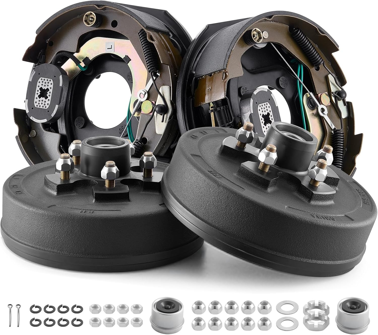 Electric Trailer Brake Assembly, 10 X 2-1/4 Inch, 1 Pair Self-Adjusting Electric