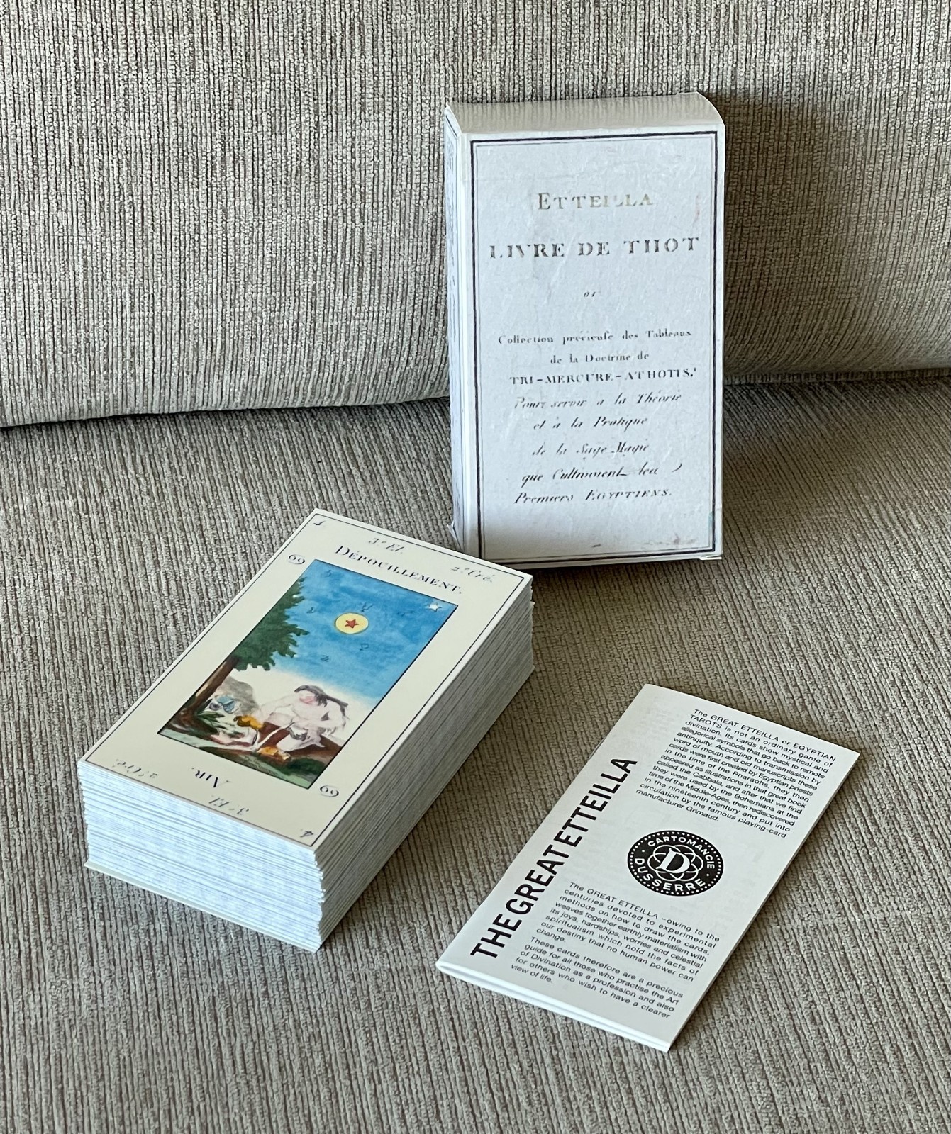 Handmade The Original Grand Etteilla Tarot Book of Thoth Jean-Baptiste Alliette