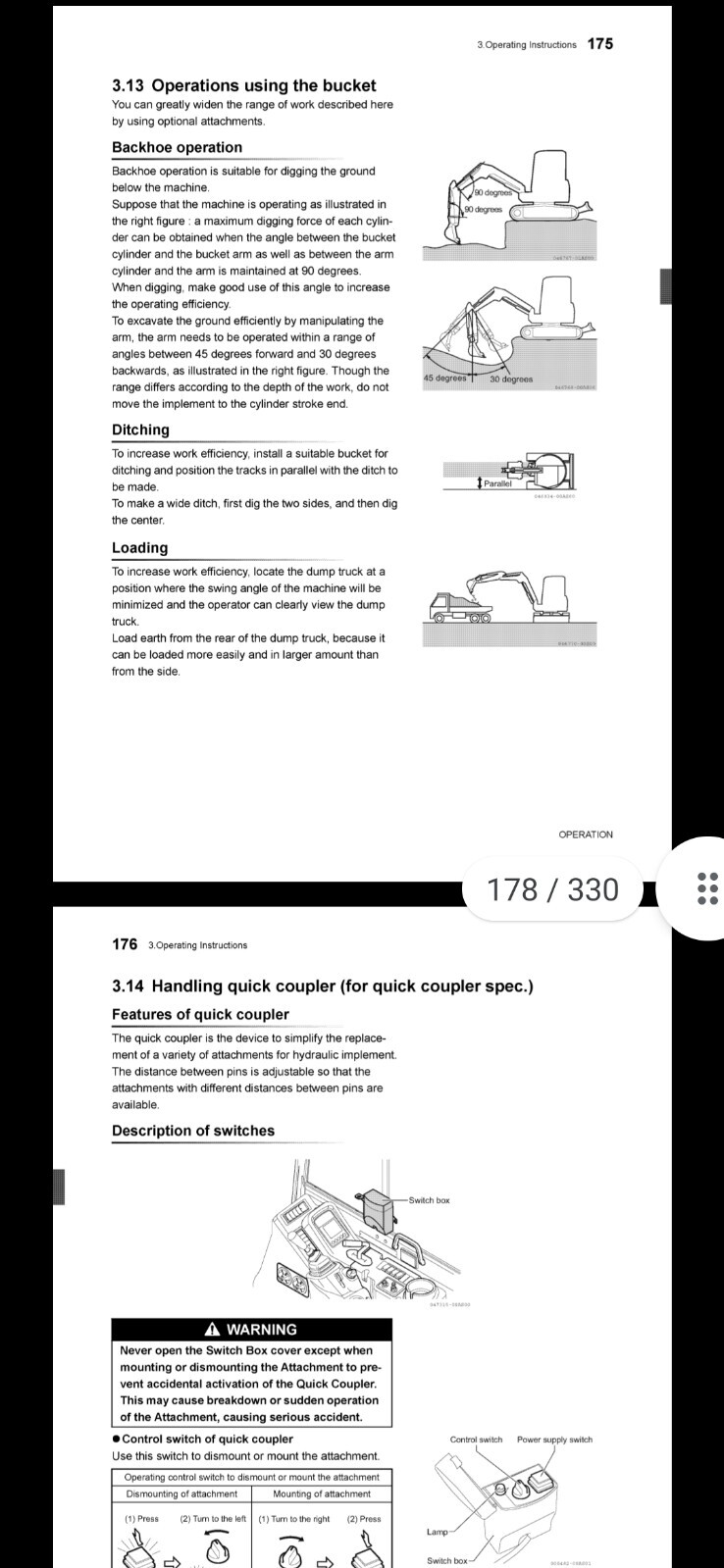 YANMAR ViO30-6B ViO35-6B OPERATION REPAIR MAINTENANCE PDF MANUAL 330Pgs