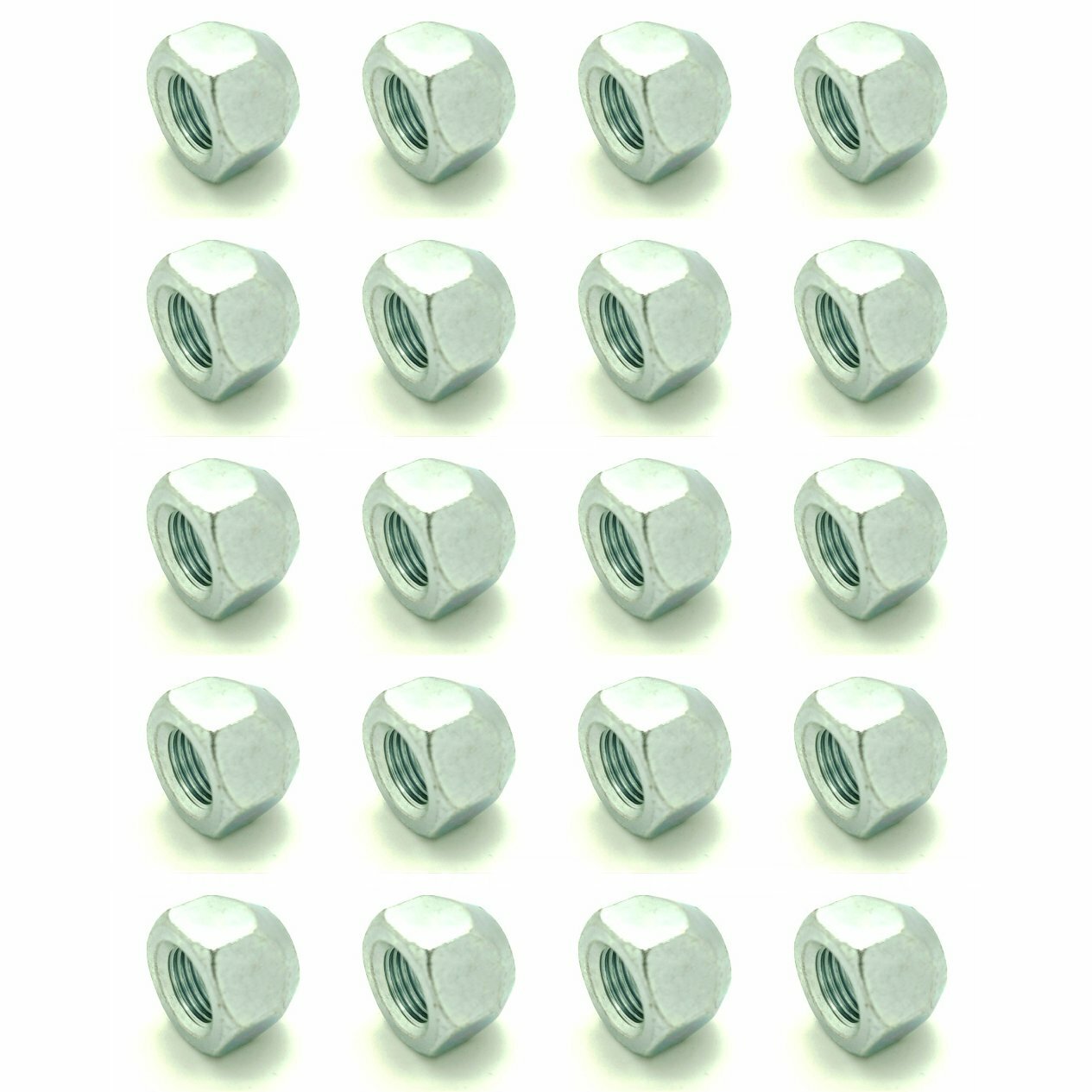 Twenty (20) 7/16-20 Zinc Plated Open End Acorn Lug Nuts | 3/4″ Hex (BCP1075)