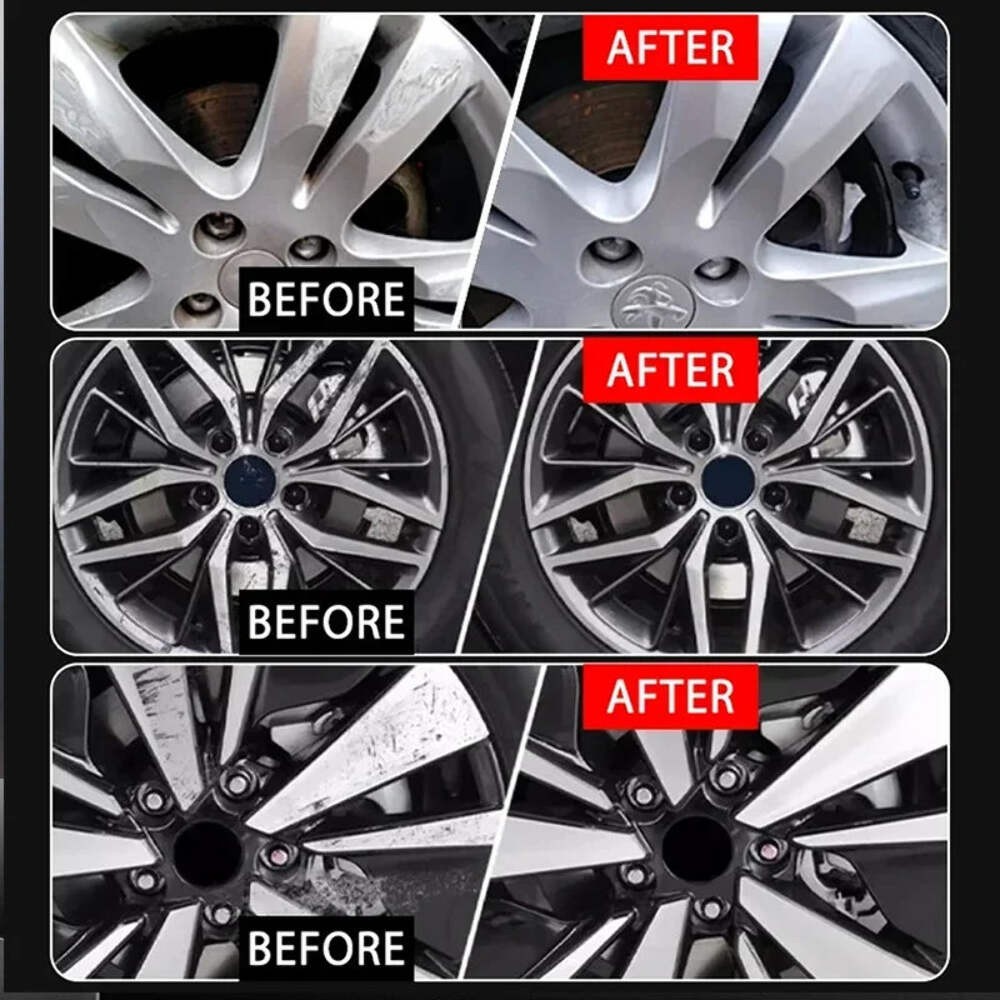 Alloy Wheel Scratch Repair Paste Metal Rim Swirl Restoration Polisher & Sponge